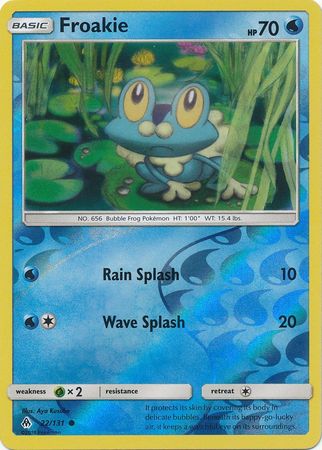 Froakie 22 131 Common Reverse Holo Inglés Huntercard TCG