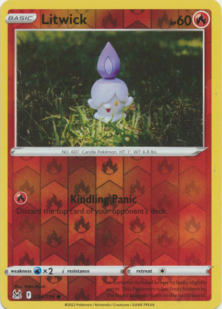 Litwick 024 196 Common Reverse Holo Inglés HunterCard TCG