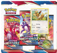 3 Pack Blister Battle Styles - Eevee - Inglés