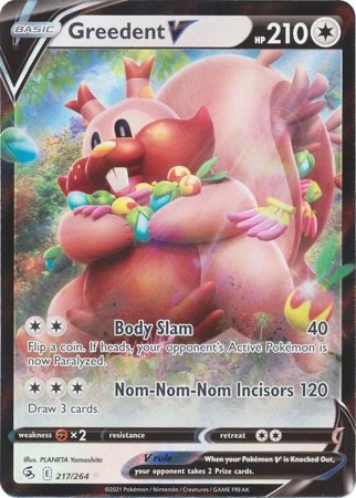 Greedent V 217 264 Ultra Rare Inglés Huntercard TCG