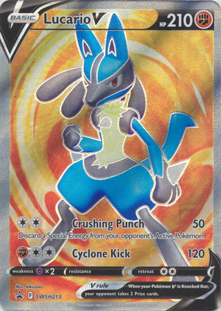 Lucario V – SWSH213 – Full Art – Inglés – HunterCard TCG