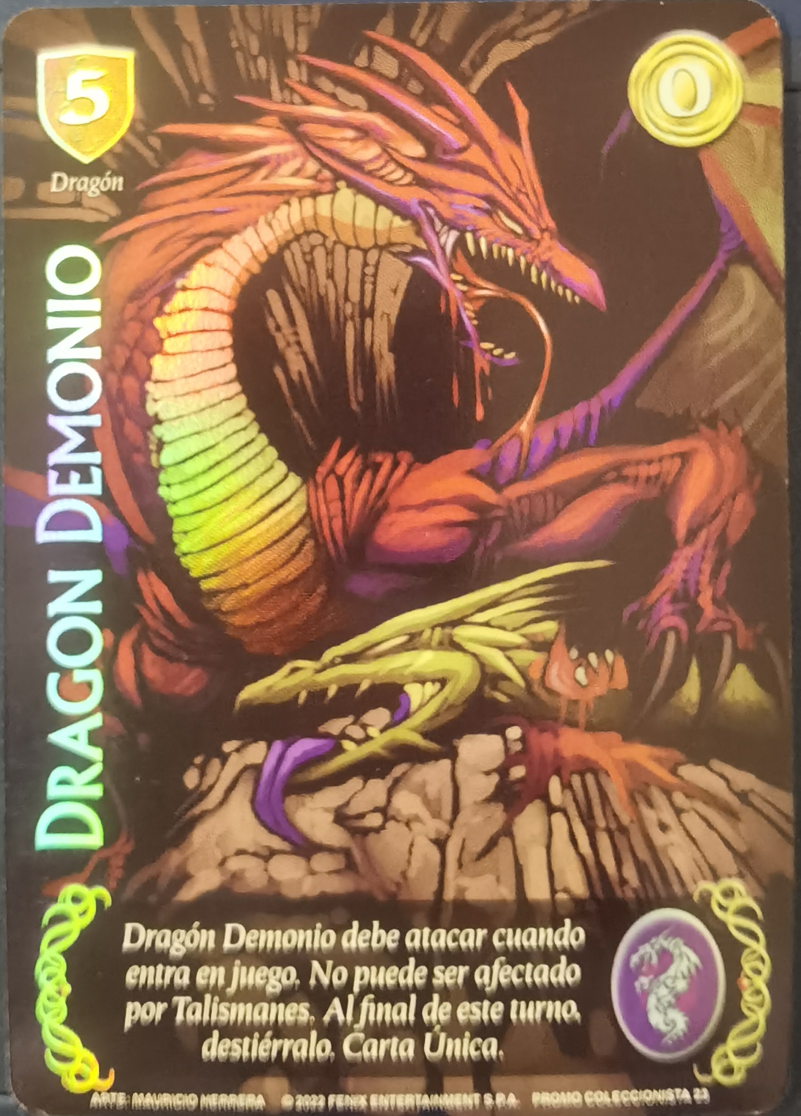 Dragon Demonio – Carta Coleccionista 23 – Promo – HunterCard TCG