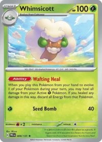 Whimsicott - Rare Reverse Holo - 008/131 - Inglés