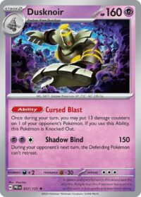 Dusknoir - Rare Reverse Holo - 037/131 - Inglés