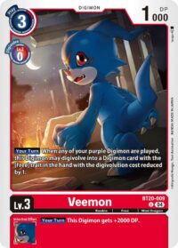 Veemon - BT20-009  - Uncommon